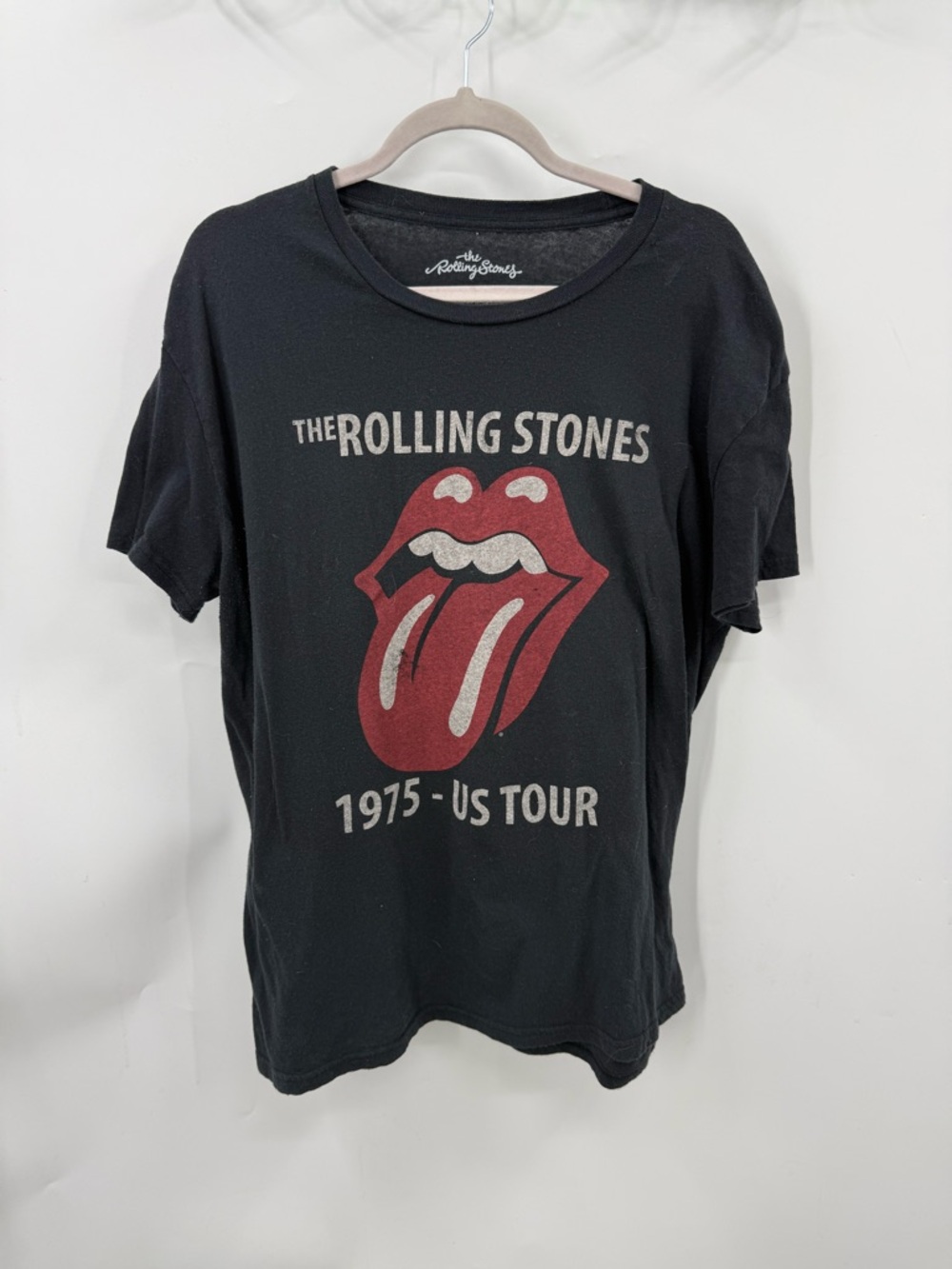The Rolling Stones 1975 US Tour Graphic Tee - Black & Red
